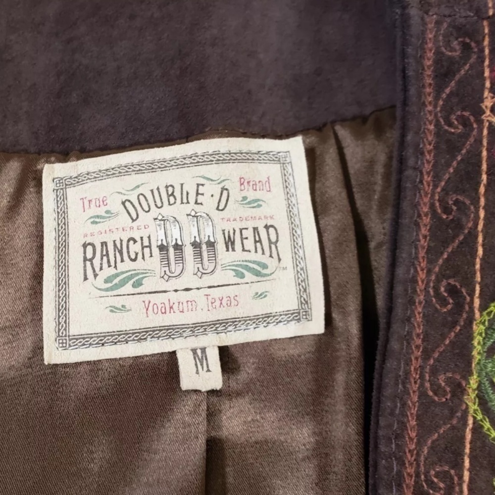 Double D Ranch Wear suede embroidered Peruvian Jacket limited edition RARE - Picture 7 of 14